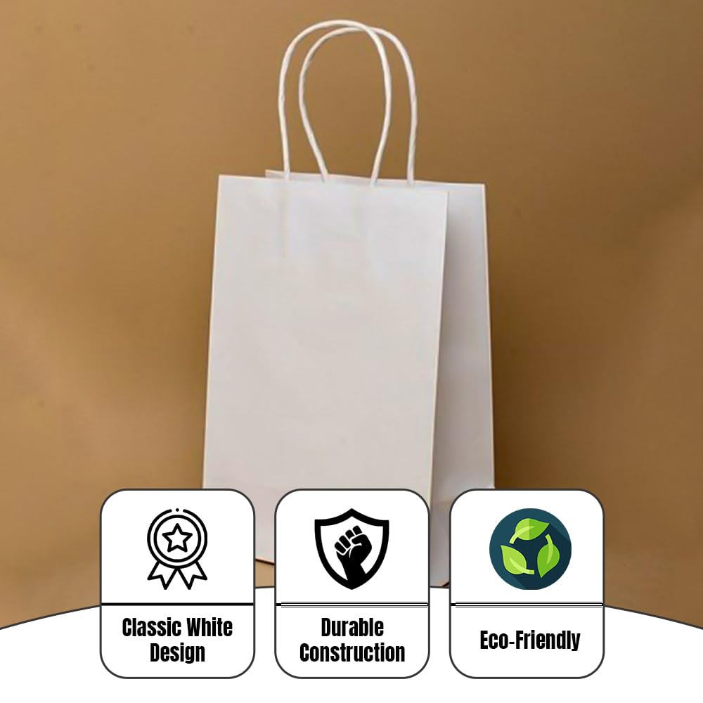 PAPER TWISTED BAGS WHITE