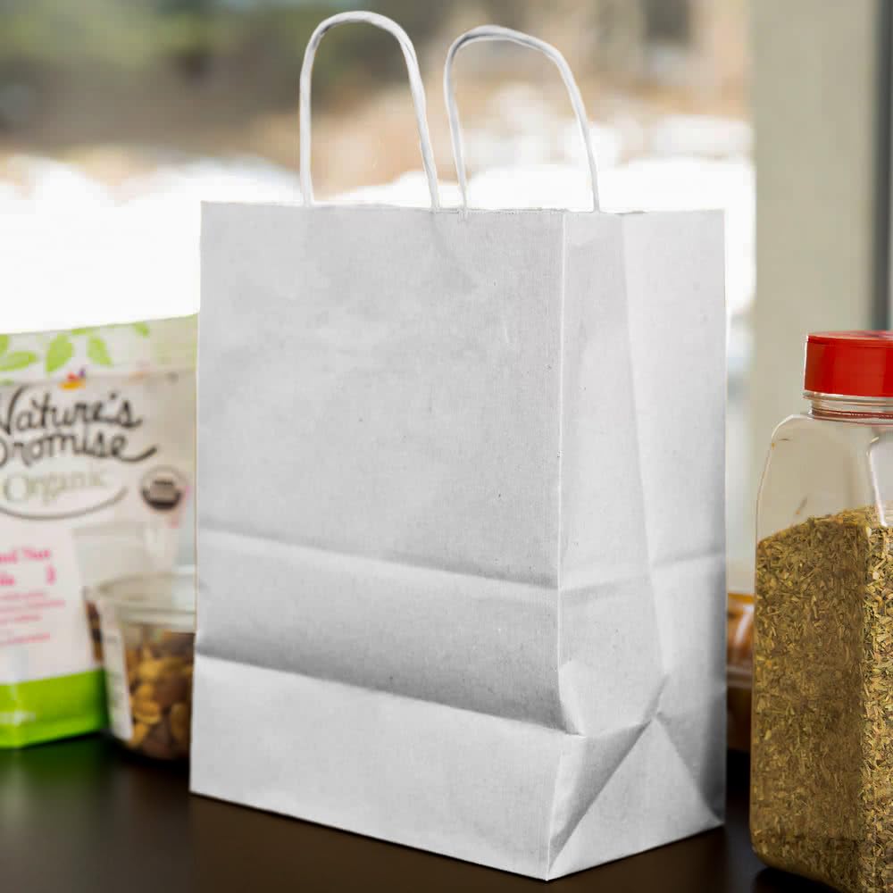 PAPER TWISTED BAGS WHITE