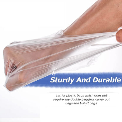 Venuscello® 100 x Vest Style Carrier Bags Plastic Heavy Duty Carry Bags for Vegetables Fruits Groceries Shopping