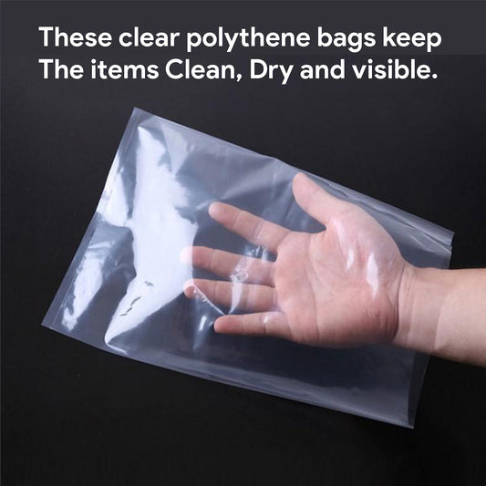 Venuscello® Crystal Clear Polythene Bags 100 Gauge for Food & Vegetables Freezer Safe Bag
