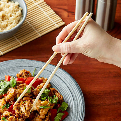 Venuscello Tithe Wooden Bamboo Chopsticks Durable Bamboo Sticks 9 Inch - Ideal for BBQ, Chinese, Cake Topper, Chocolate Fountain and Fruits