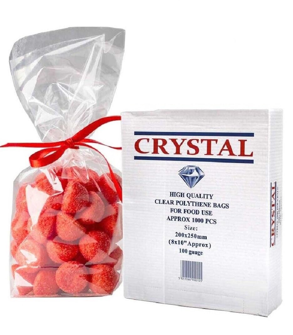 Venuscello® Crystal Clear Polythene Bags 100 Gauge for Food & Vegetables Freezer Safe Bag