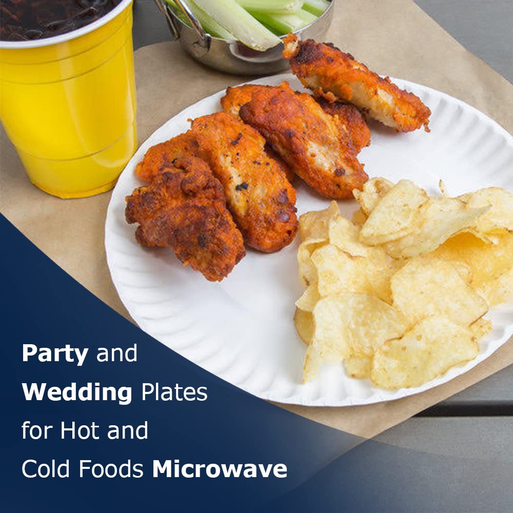Venuscello® 100 x Disposable Plastic Cutlery Party Tableware Set Banquet Roll Paper Plates 3 Section Plastic Dishes Cups & Napkins for Catering Supply
