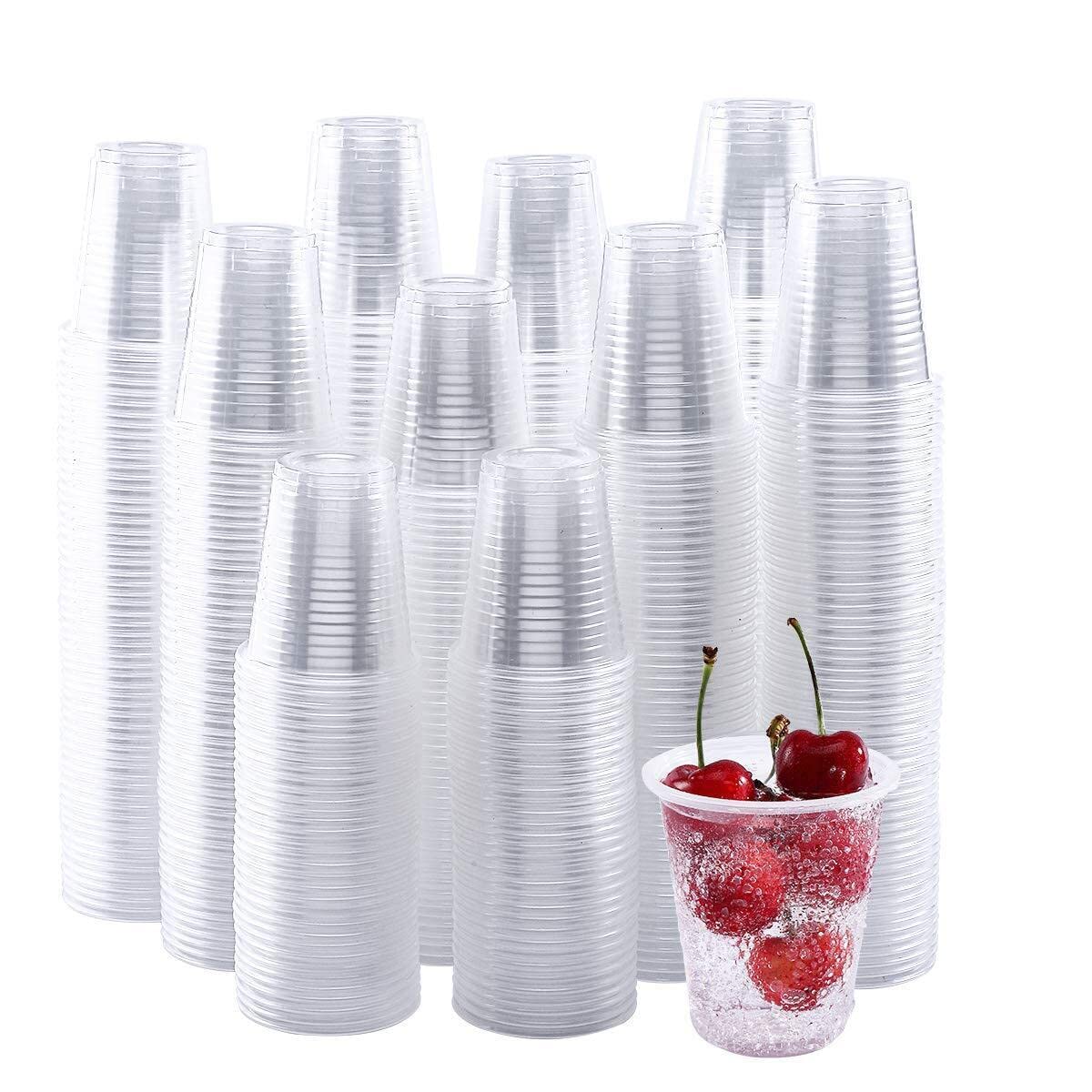 Venuscello® 100 x Disposable Plastic Cutlery Party Tableware Set Banquet Roll Paper Plates 3 Section Plastic Dishes Cups & Napkins for Catering Supply