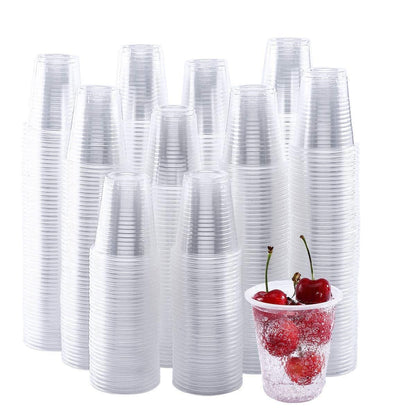 Venuscello® 100 x Disposable Plastic Cutlery Party Tableware Set Banquet Roll Paper Plates 3 Section Plastic Dishes Cups & Napkins for Catering Supply
