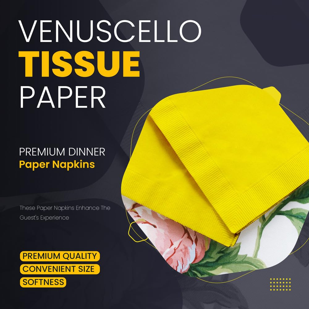Venuscello® 100 x Disposable Plastic Cutlery Party Tableware Set Banquet Roll Paper Plates 3 Section Plastic Dishes Cups & Napkins for Catering Supply