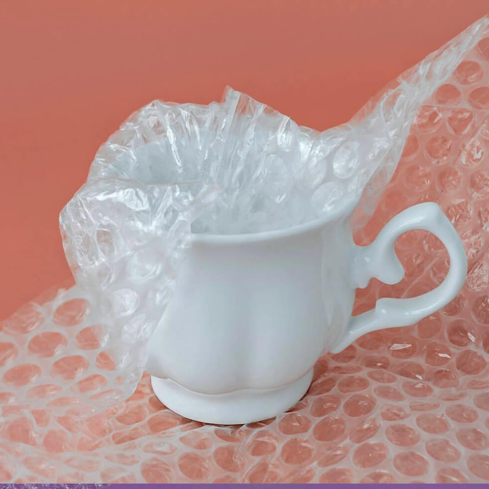 Venuscello Small Bubble Wrap – Air Bubbles Packaging for House Moving & Packing Storage Boxes Easy Packing, Office and Industrial Use