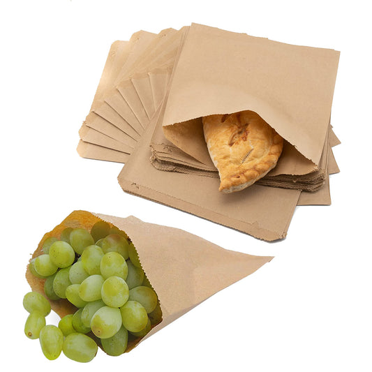 Venuscello® Sulphite Kraft Paper Bags Strung Brown Food Bag for Sandwich Candy Cookies & Grocery