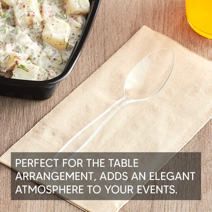 Venuscello Tithe Clear Heavy Duty Plastic Cutlery Set Washable Reusable Ideal for Party | Kid's Parties | Buffets | Picnics | BBQ's | Weddings | Camping