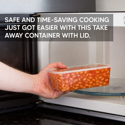 Plastic Food Storage Container with Lid Reusable Clear Meal Prep Container