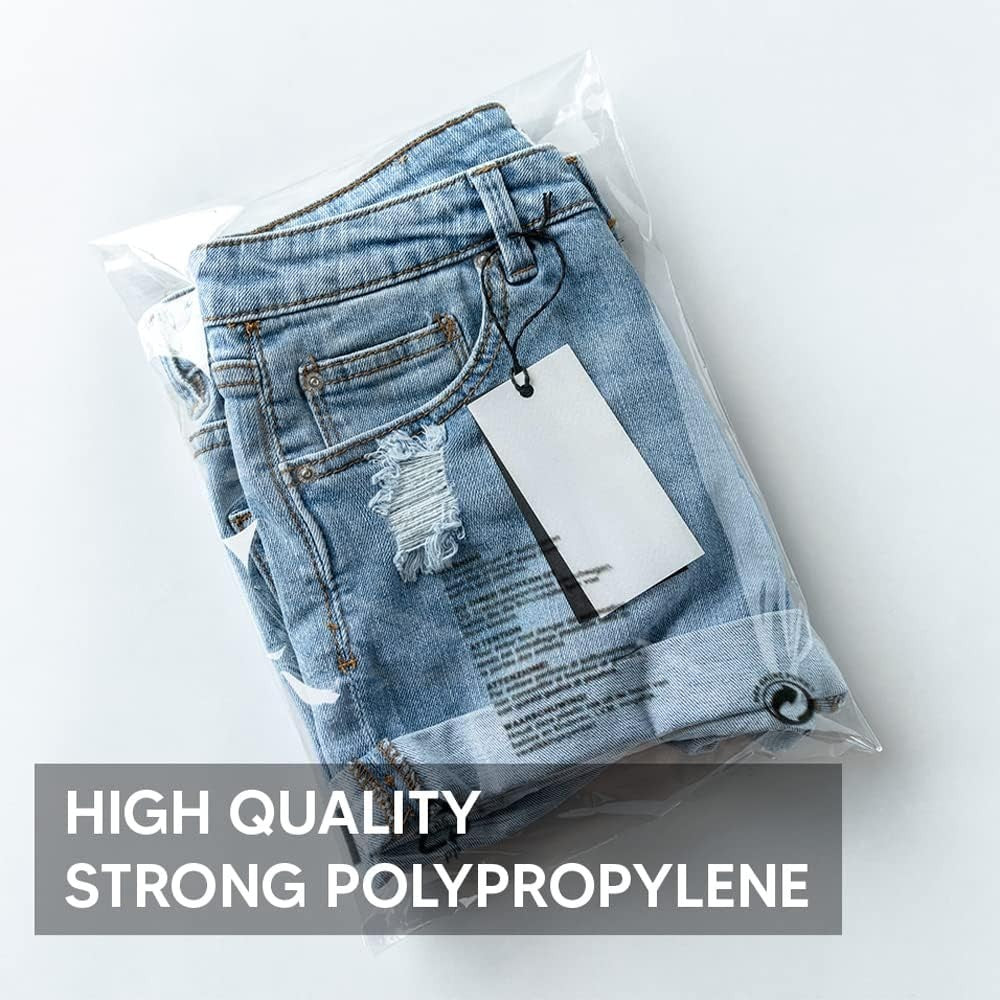 Polypropylene Garment T Shirt Bags Clear Self Seal Cloth Packaging Bags All Size