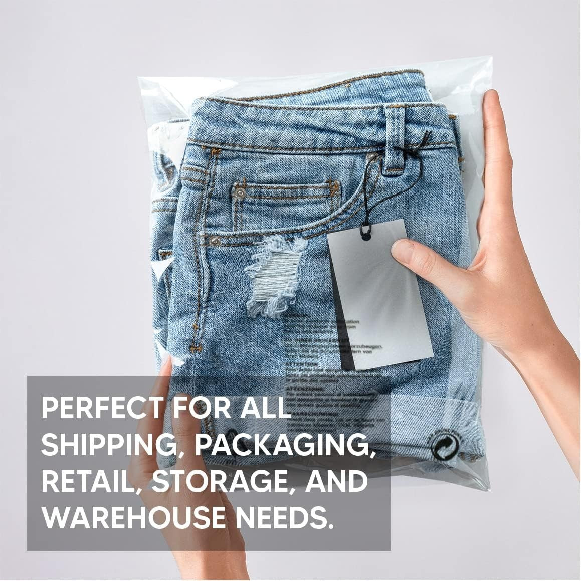 Polypropylene Garment T Shirt Bags Clear Self Seal Cloth Packaging Bags All Size