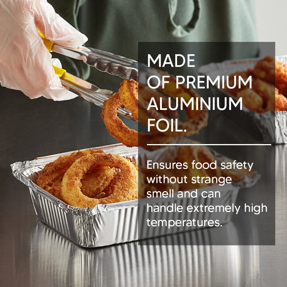 No 2 Foil (Square) Containers - Aluminium Foil Food Container with Lid