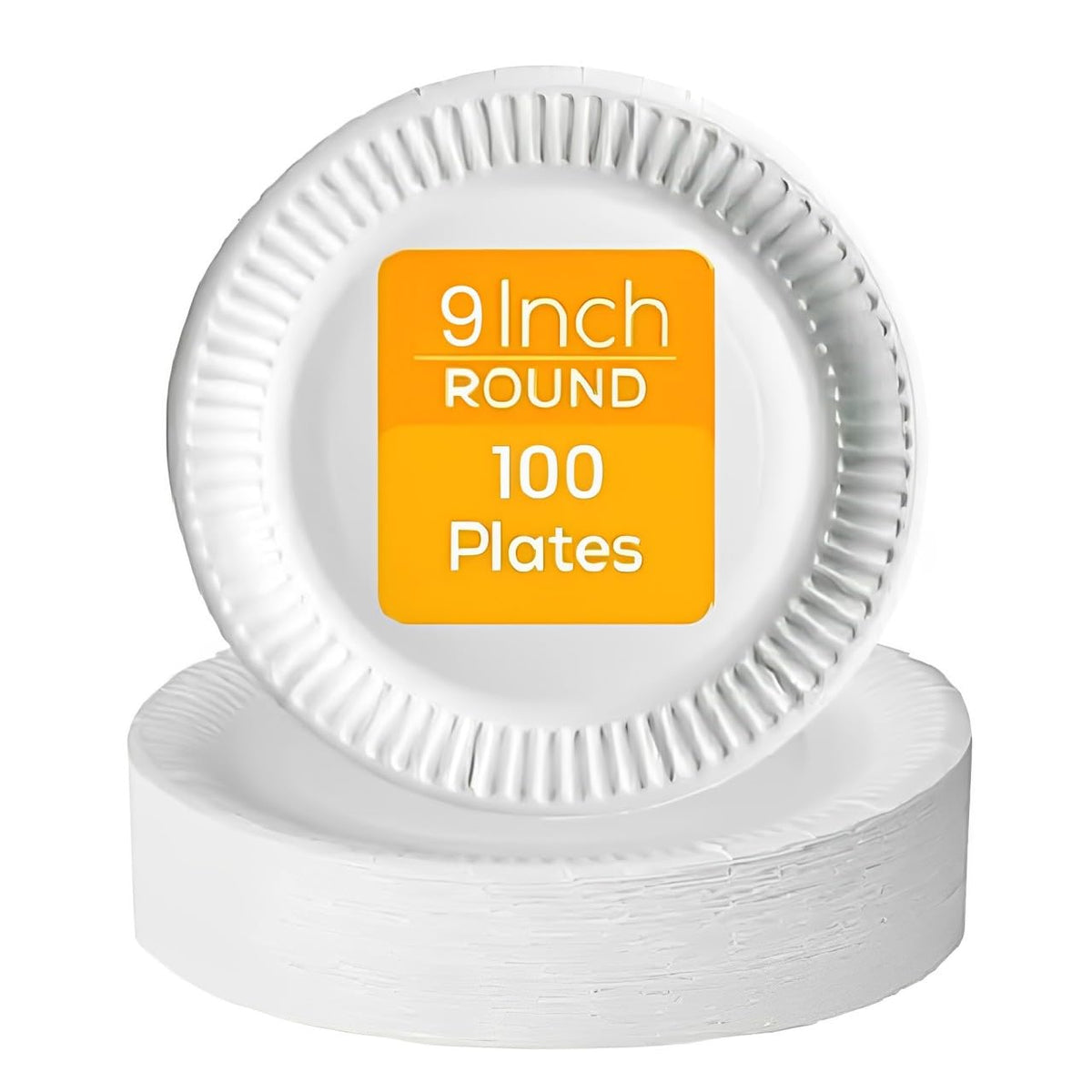 Venuscello® Biodegradable Disposable Paper White Plates – Party and Wedding Plates for Hot and Cold Foods Microwave