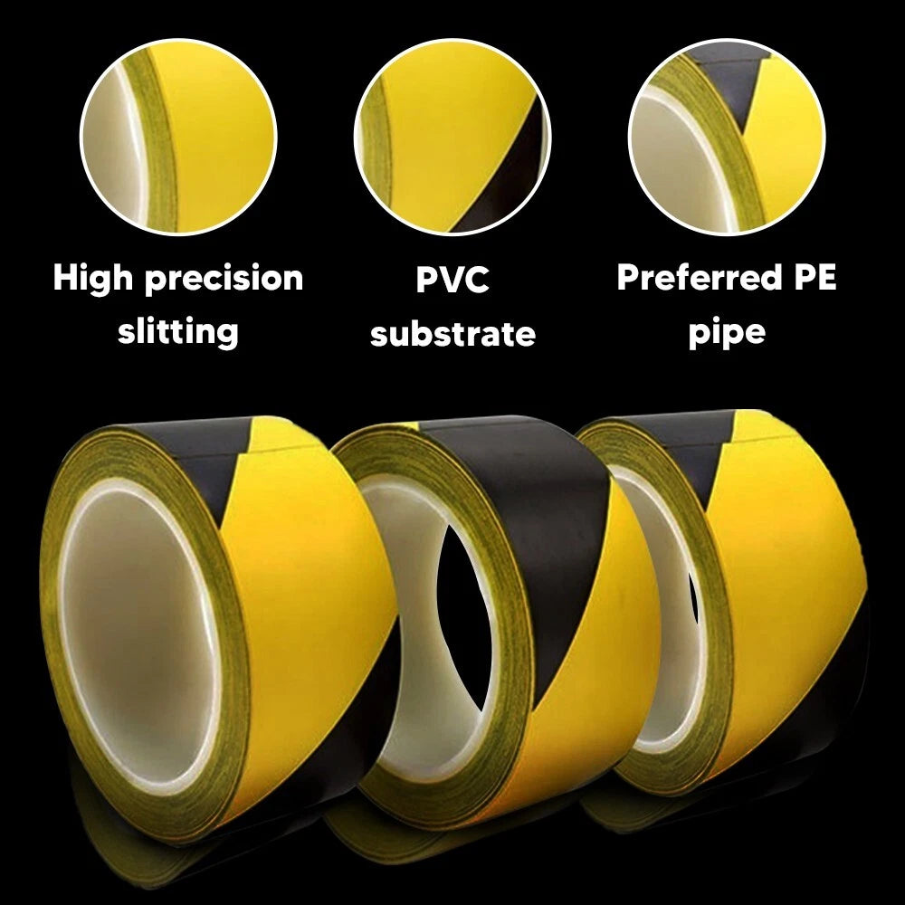 1 x Floor Marking Tape Hazard Warning Black & Yellow Caution Tape 50mm x 33m