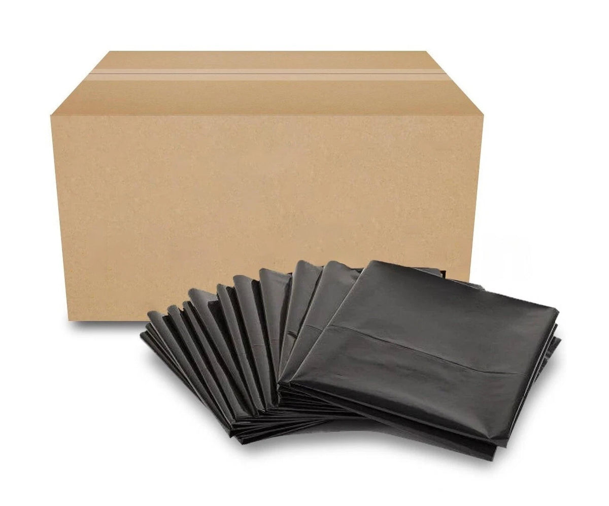500 x Bin Liner Heavy Duty Black Refuse Rubbish Bags 18" x 29" x 39" 200gauge