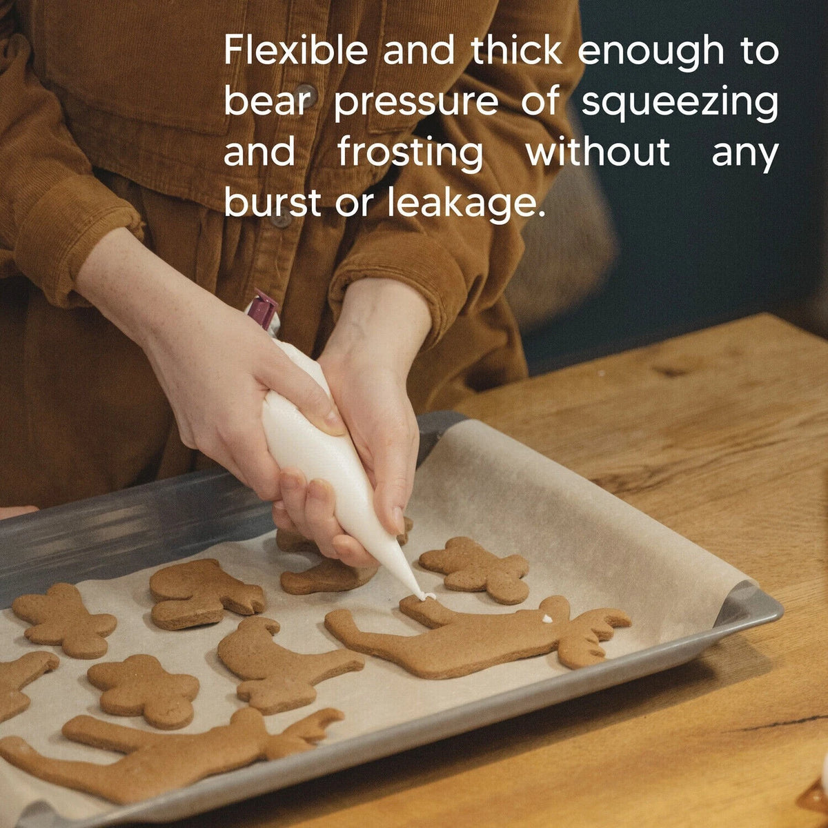 100 x Disposable Icing Piping Bags Clear Cake Pastry Decoration Bag 21"