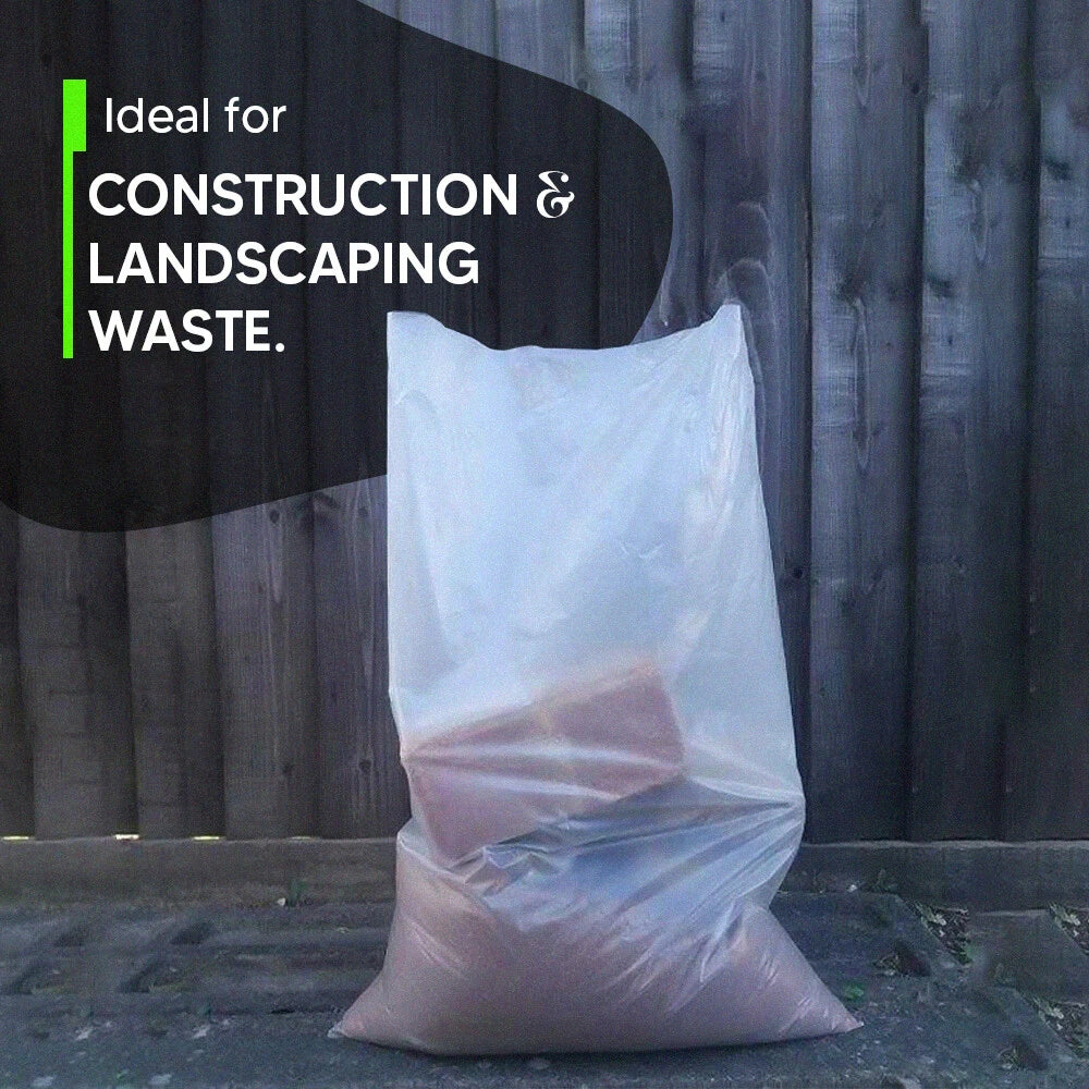 Clear Rubble Sack Heavy Duty Builder Bag Capacity for Construction Site All Size