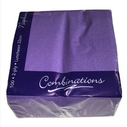 Combination Paper Napkins Colored Serviettes Tissue Paper 40cm x 40cm 2ply
