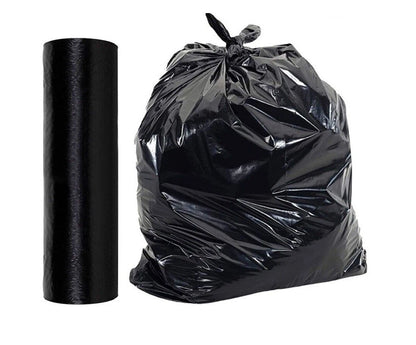 1 x Bin Liner Bags Black Rubbish Refuse Sacks 10 Bags per Roll 18" x 39" x 34"