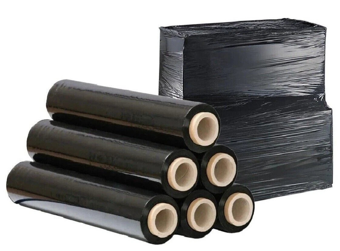 Pallet Wrap Stretch Shrink Black Non Extended Cling Wrapping Film - All Sizes
