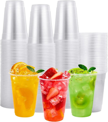 Reusable Plastic Cups Clear Vending Water Drinking Parties Catering Weddings 7oz
