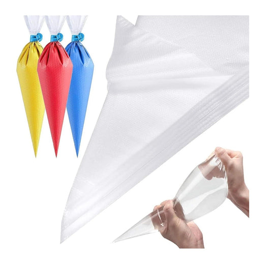 100 x Icing Piping Bag Clear Disposable Cake Decoration Savoy Bag 18" for Bakers