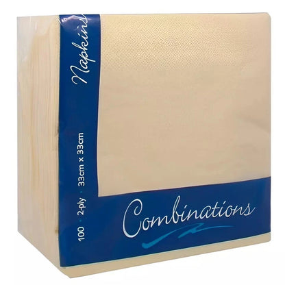 Combination Paper Napkins Colored Serviettes Tissue Paper 40cm x 40cm 2ply