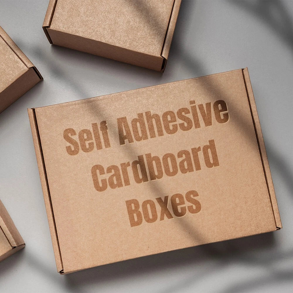 Corrugated Cardboard Boxes Self Adhesive Sticky Stripe Large Letter Box 5pcs