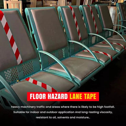 72 x Floor Marking Tape Hazard Warning Red & White Caution Tape 48mm x 33m