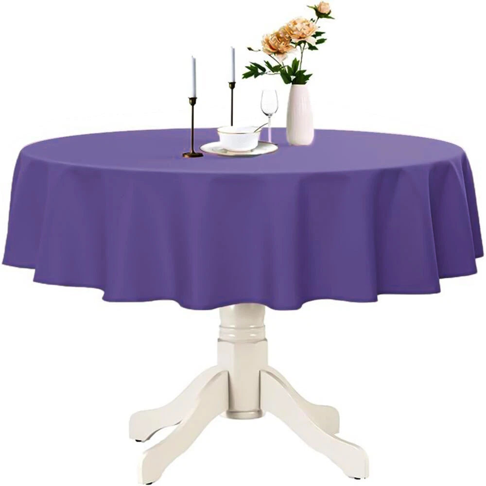 Plastic Table Cloth Reusable Waterproof Wipeable Table Protector Cover 84"