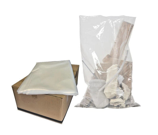 Clear Heavy Duty Rubble Sacks Construction Builder Bags 20" x 30" 300 Gauge