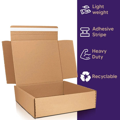 Corrugated Cardboard Boxes Self Adhesive Sticky Stripe Large Letter Box 500pcs