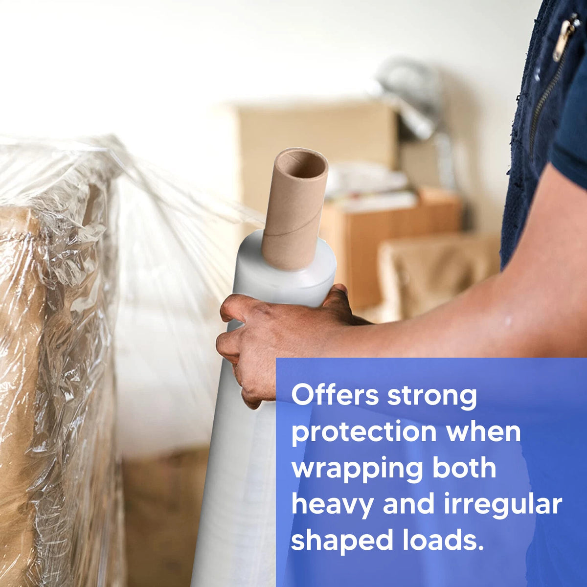 Pallet Stretch Shrink Wrap Clear Cling Wrapping Film Extended 400mm x 200m 30mu