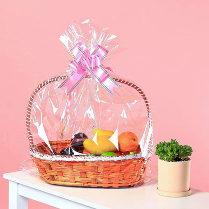 Clear Cellophane Wrap Roll Hamper Flower Decorating Wrapping Paper 80cm x 100m