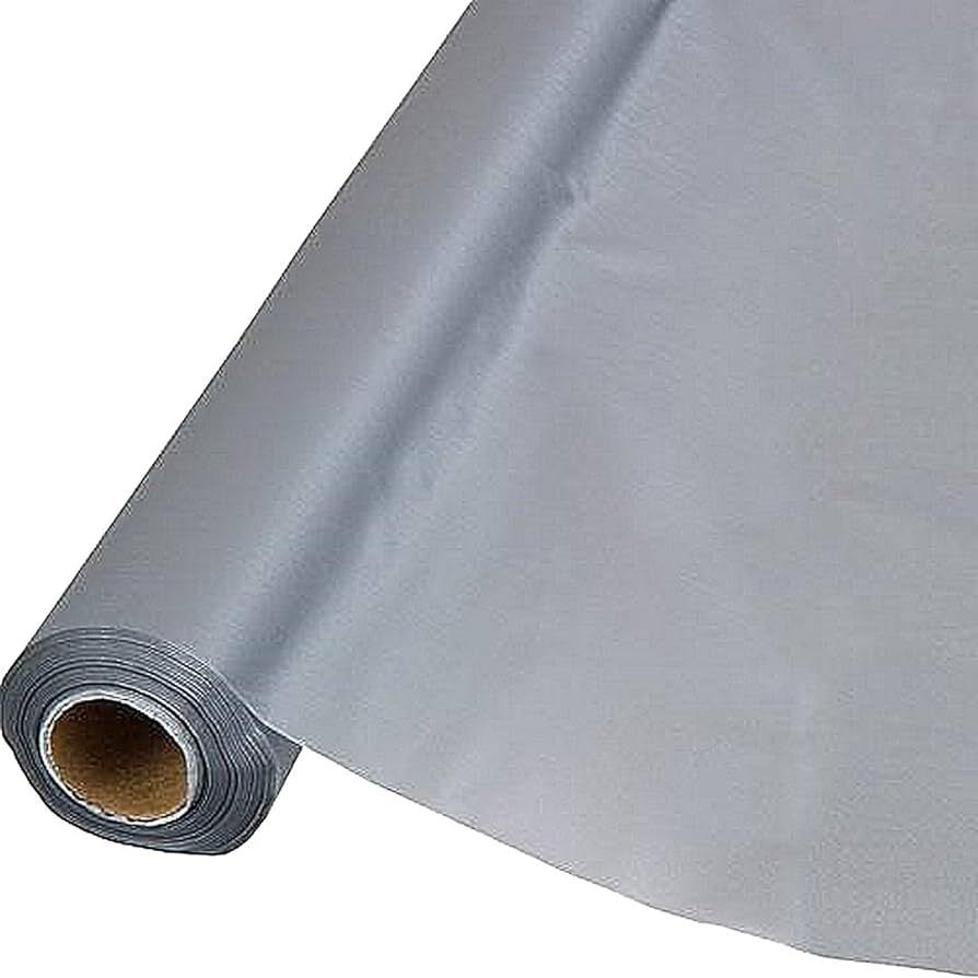 Venuscello Banquet Roll 25M x 1.2M | Metallic Silver Paper Banqueting Roll